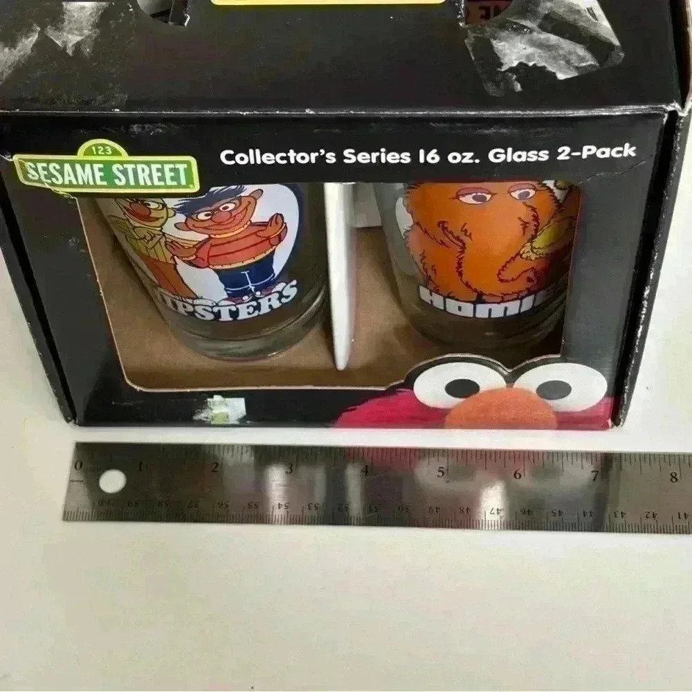 2012 Collectors Series Sesame Street limited edition 16 oz glasses made in USA - Picture 10 of 11